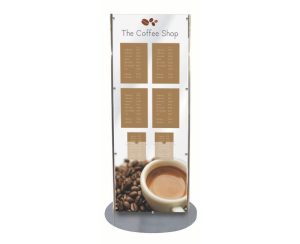 Silver Base & Rod Floor Stand