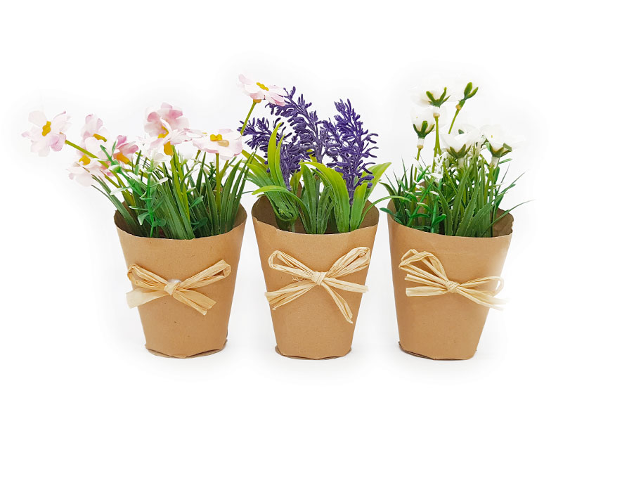 Set Of Artificial Flowers In Pots   Flowers2 