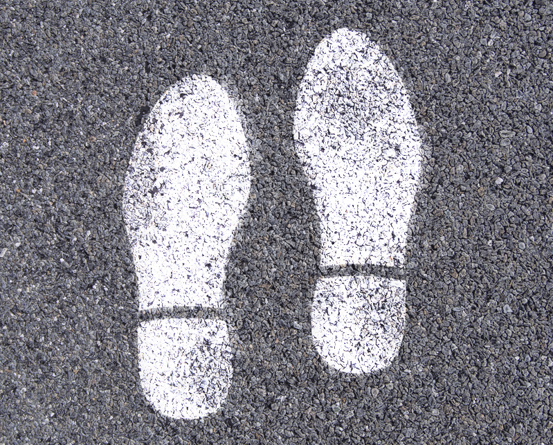 Foot Print Stencil
