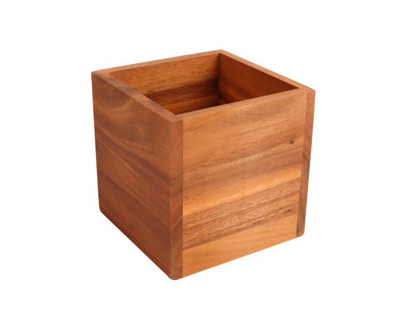 Square Wooden Storage Box