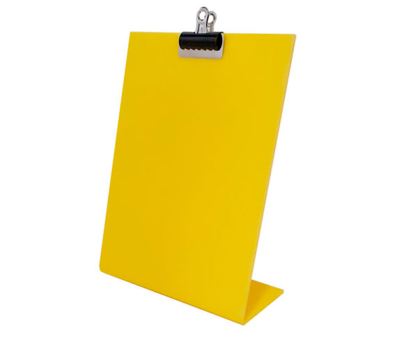 Freestanding Yellow Clipboard