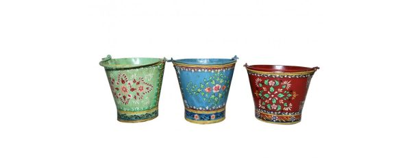 hand painted buckets