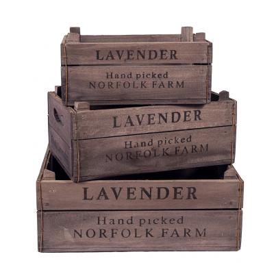 3 lavender crates