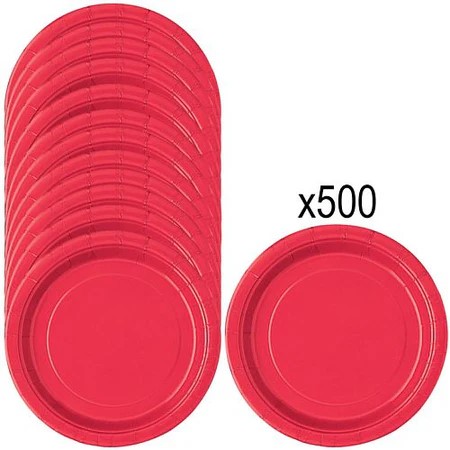 red paper plates