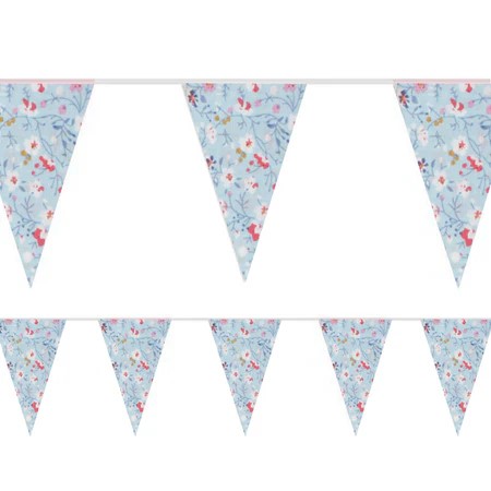 Blue Floral Bunting