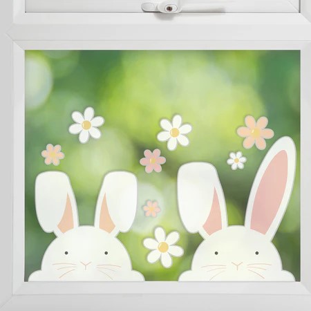 Easter Bunny Window Stickers