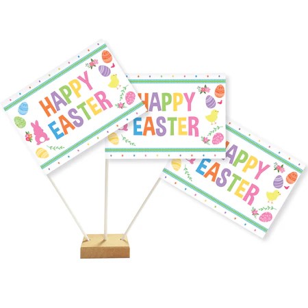 Happy Easter Table Flags