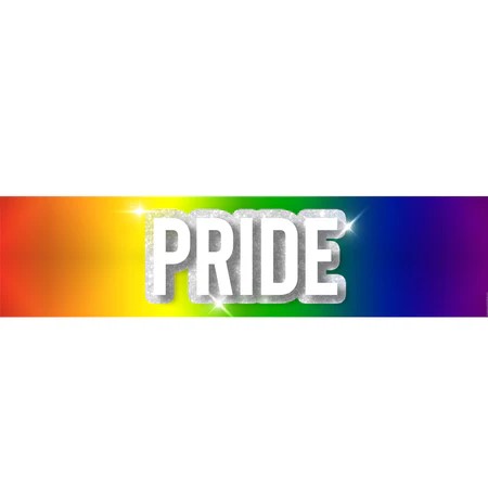 Glitter Pride Rainbow Banner