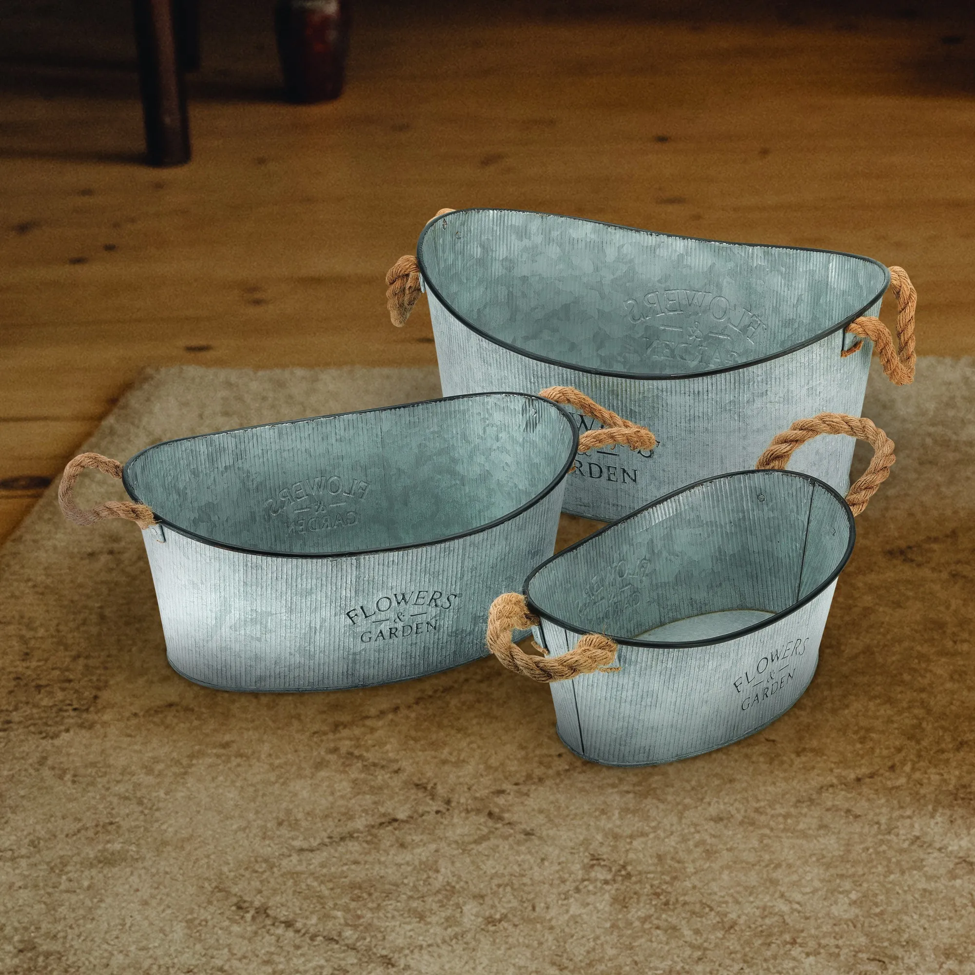 corrugated flower buckets 3