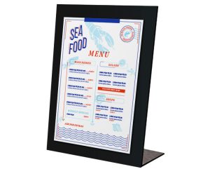 Coloured menu holder