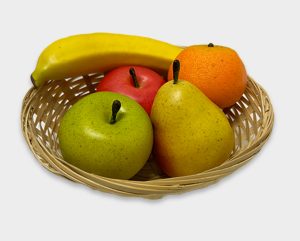 artificial fruit in basket