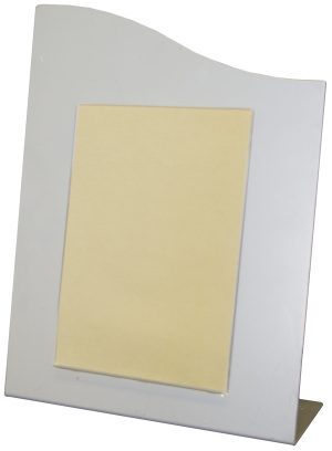 Shaped Top Silver A5 Menu Holder