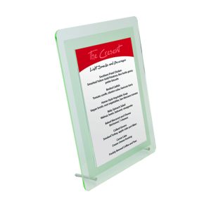 Glass Effect Acrylic Menu Holders