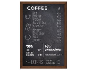 Printed chalkboard