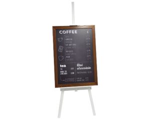 white easel