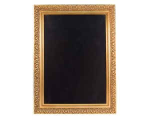 Gold framed chalkboard