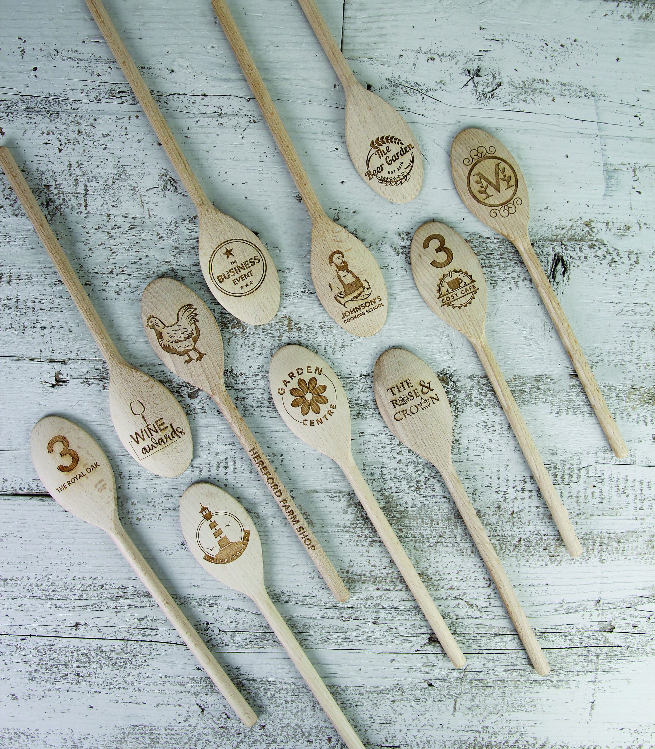 engraved wooden spoons