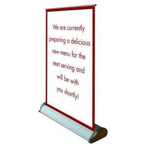 Counter Standing Pull Up Banner