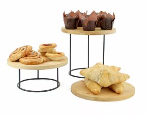 Round Riser Set - Metal & Bamboo