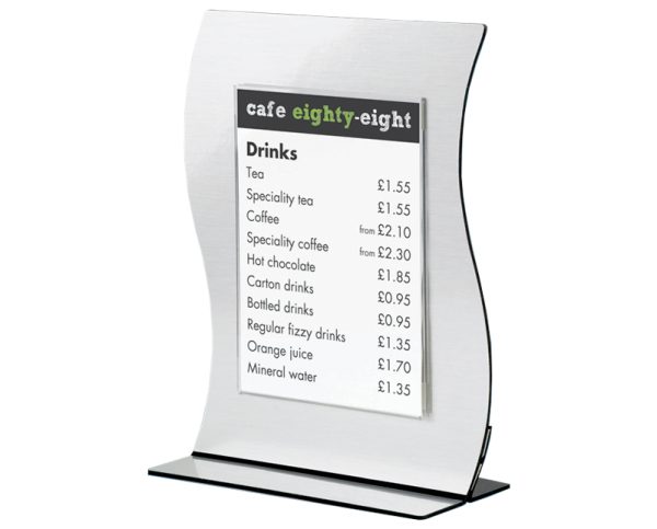 Shaped Silver Menu Holders