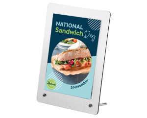 Brushed Silver Menu Holder