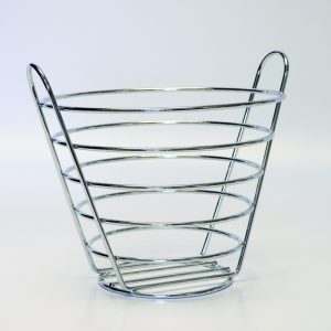 Tall Chrome Basket with Handles