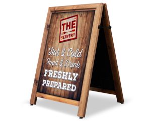 Wood A-Frame Print