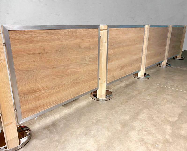 Wooden cafe barrier