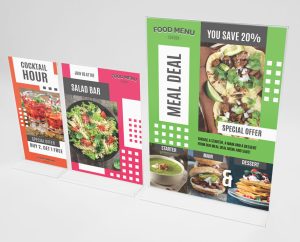 Double Sided Acrylic Menu Holder