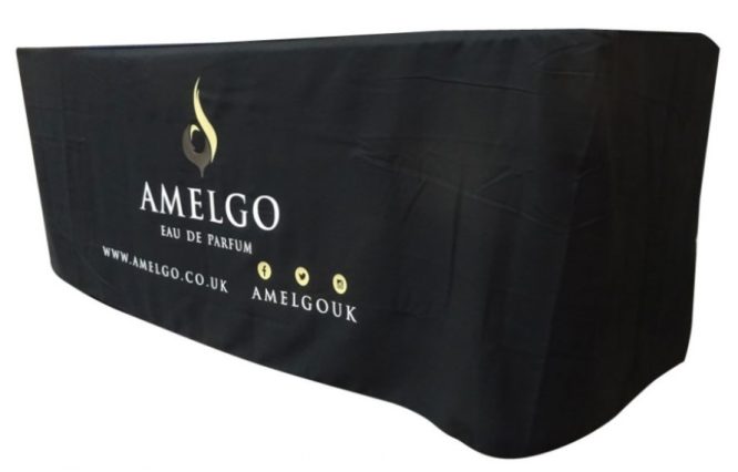 Black tablecloth