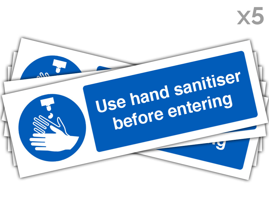 Use Hand Sanitiser 100x300mm