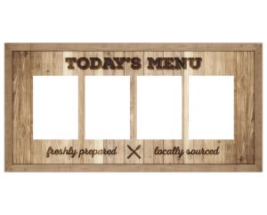 Wood style menu