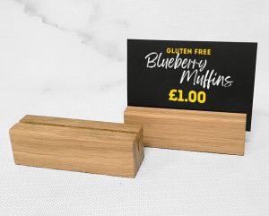 Oak Block Card Holder