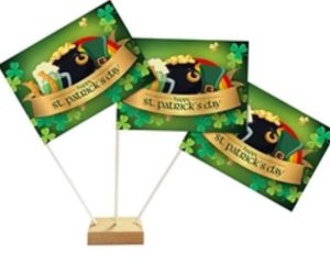 St Patrick's Day Table Flags