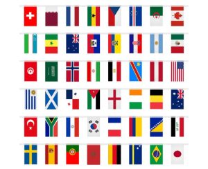Football World Cup Countries Bunting